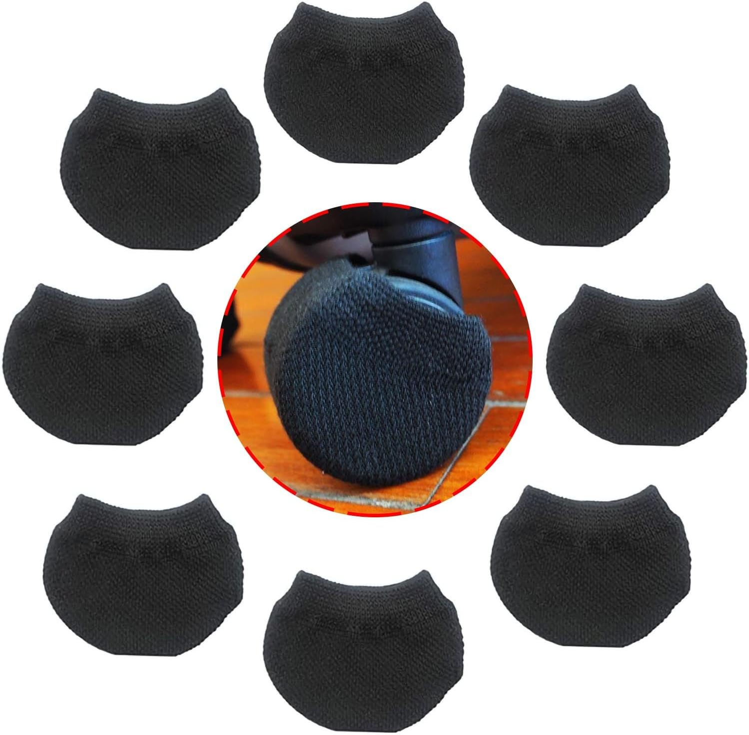 Xiufortion 8 PCS Luggage Suitcase Wheels Socks Dust Socks Prevents Dirt and Rolling Keep Floors Clean Luggage Wheels Cover Socks, Black, Suitcase Wheels Socks