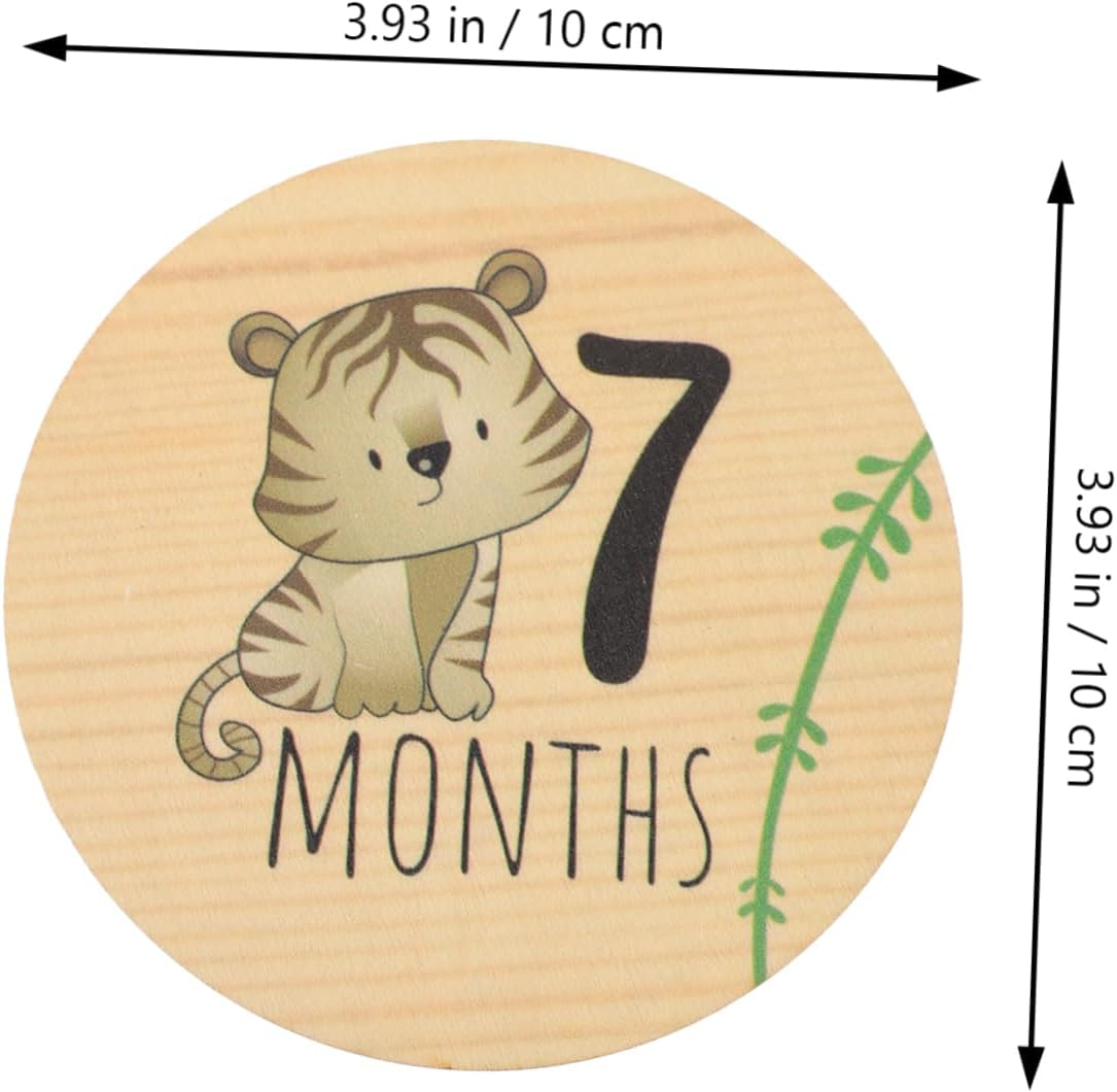 7Pcs Wooden Milestone Cards Boy Girl Months Newborn Announcement Signs Birth Decor Photo Props for Girl image number 6