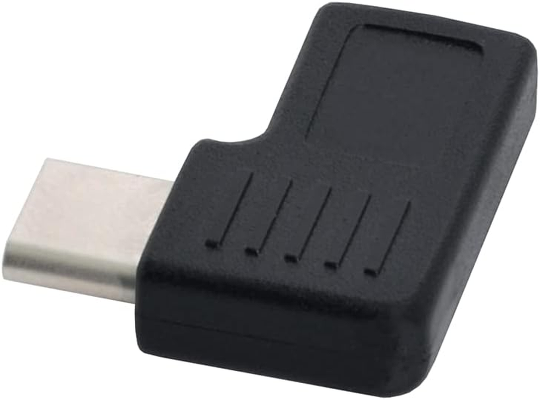 NFHK 90 Degree Right & Left Angled USB 3.1 Type-C Male to Female Extension Adapter for Laptop & Tablet & Mobile Phone image number 1