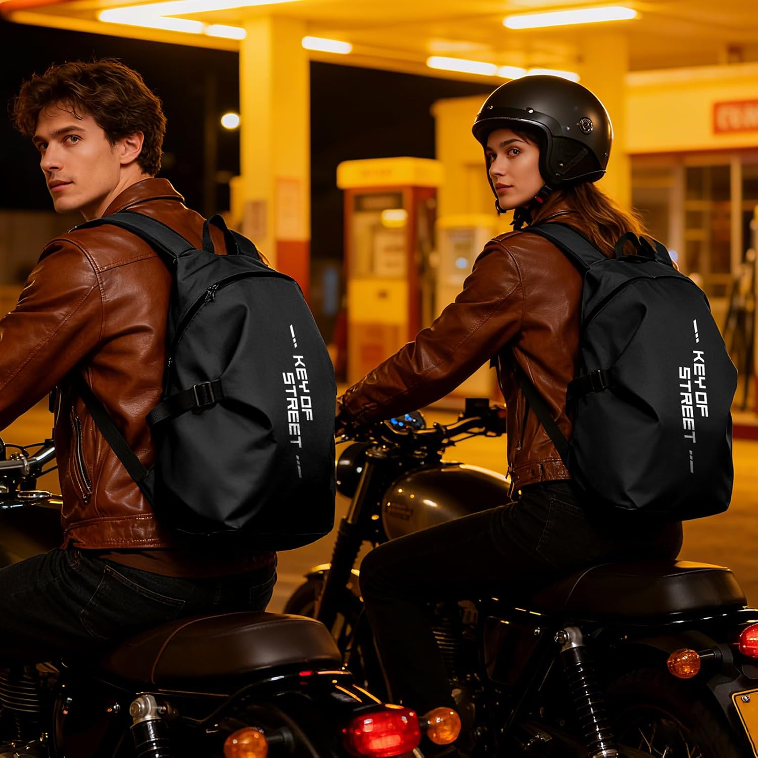 Motorcycle Backpacks for Men Women Waterproof Helmet Backpack, Motorcycle Accessories, Laptop Bags, Travel Backpacks, Student School Bags image number 6