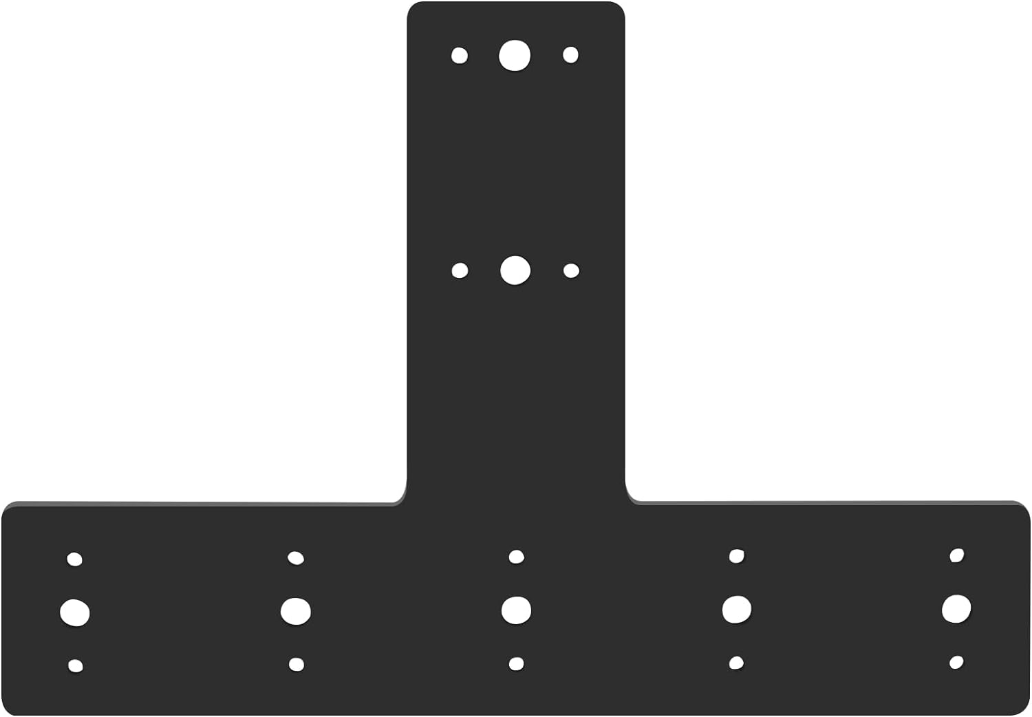 Andorm T Shape Post Bracket - Heavy Duty for Wood 4X4,6X6 Lumber Pergola - Powder Coated, Black image number 1