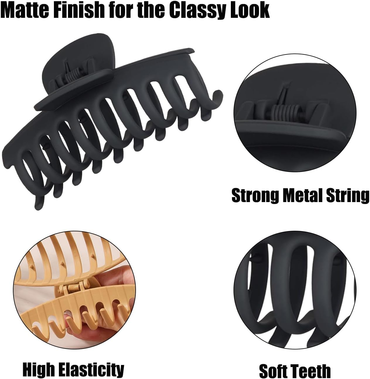 Claw Clip, Mtxorvix 8 Pack Hair Clips, Hair Claw Clips for Women Girls Thick Thin Hair, Hair Claw Clips Strong Matte Banana Clips Strong Hold Jaw Clip, Hair Clips for Women, Claw Clips for Thick Hair image number 1