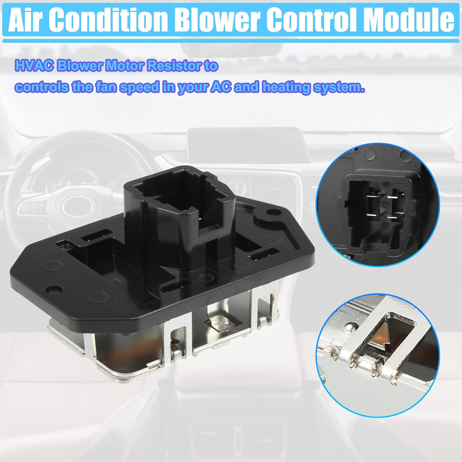 X AUTOHAUX HVAC Blower Motor Resistor AC Blower Control Module Fit for Toyota Corolla 2003-2008 No.8713802030 - Pack of 1 Black image number 6