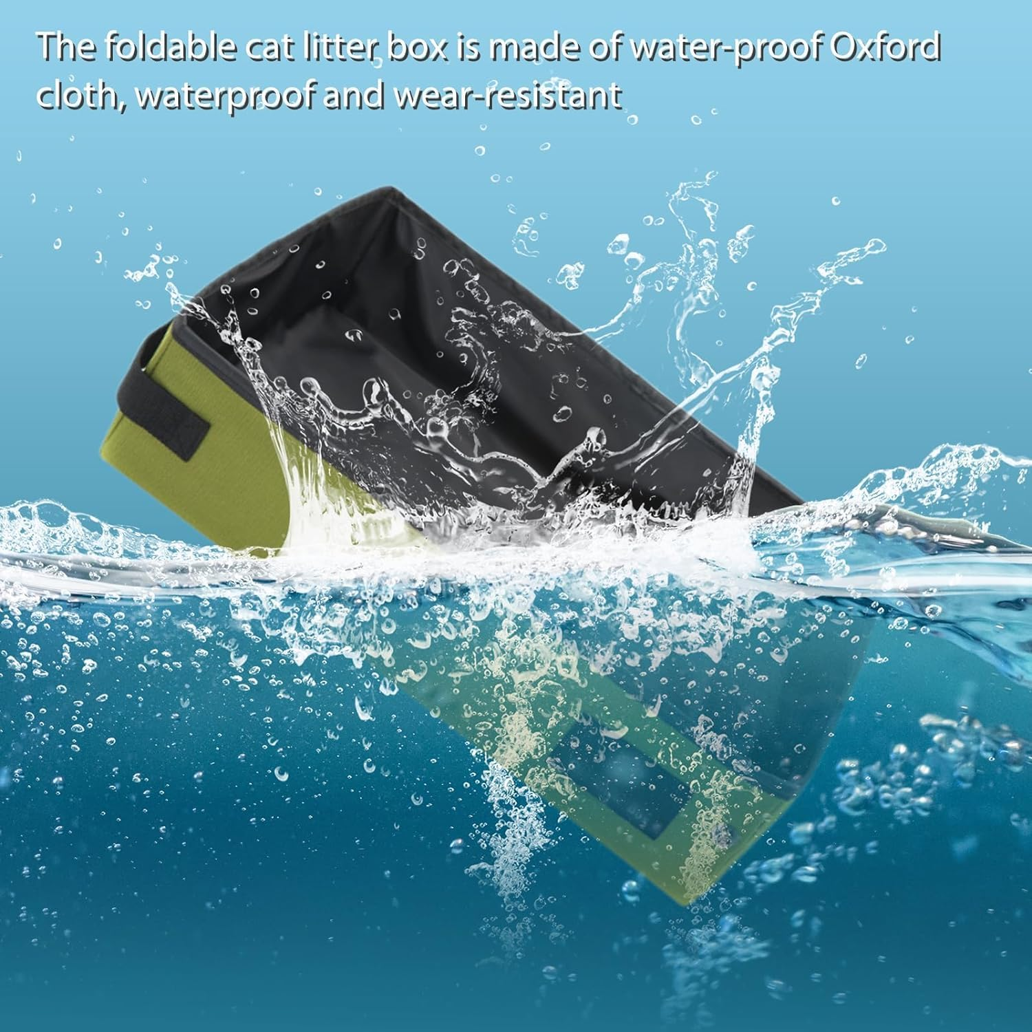 Cat Litter Tray for Travel, Portable: Cat Litter Tray, Foldable Waterproof and Breathable, Cat Litter Tray Lightweight and Easy to Clean, Cat Litter Box for Car, Travel, Camping (45 X 35 X 12.5 Cm) image number 3