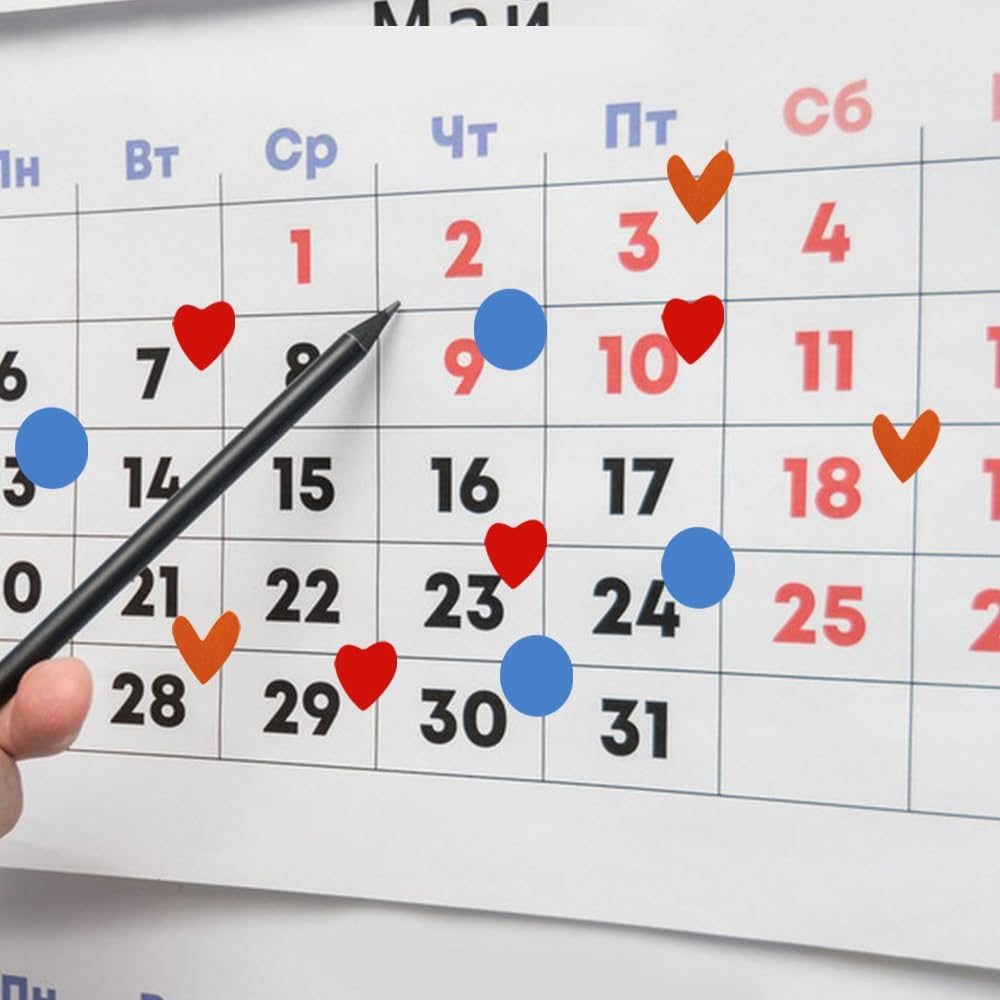 3000 Pcs Cute Colorful Dot Heart and Star Shape Self Adhesive Sticker Sheets, for Scrapbooking, Label, Packaging and Art Craft Supplies（50 Sheets） image number 2