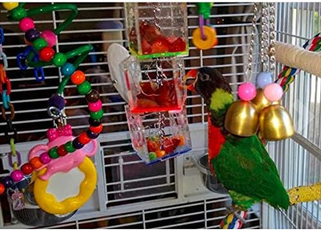 Bird Foraging Assembly Block Kit, Parrot Foraging Ball Pet Food Feeder Birds Swing Toys Durable Feeding Food Bowl Pet Supplies Accessory image number 3