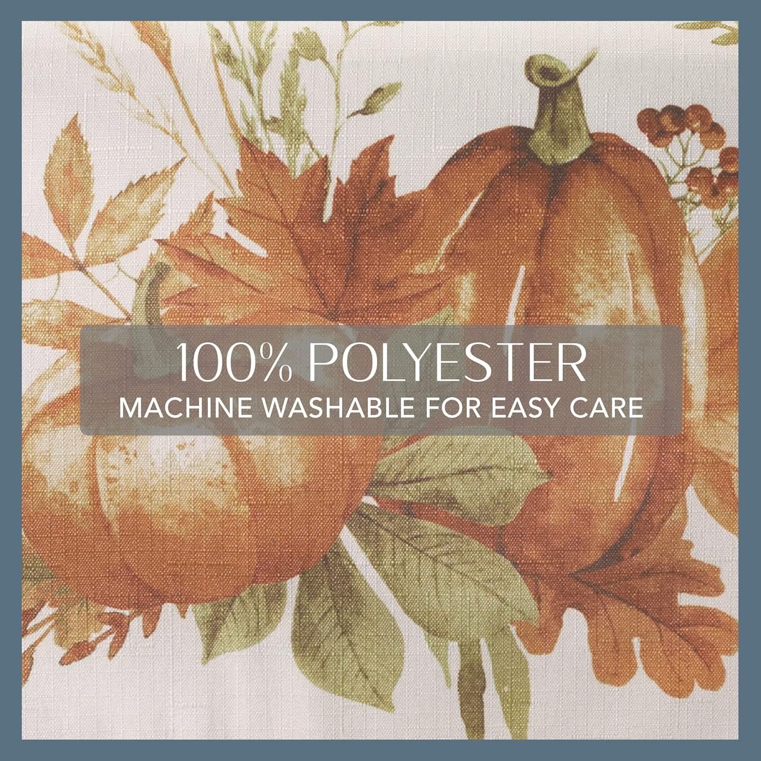 Elrene Home Fashions Autumn Pumpkin Grove Wrinkle Resistant Tablecloth, 60"X120" Rectangle, Multi Color image number 3