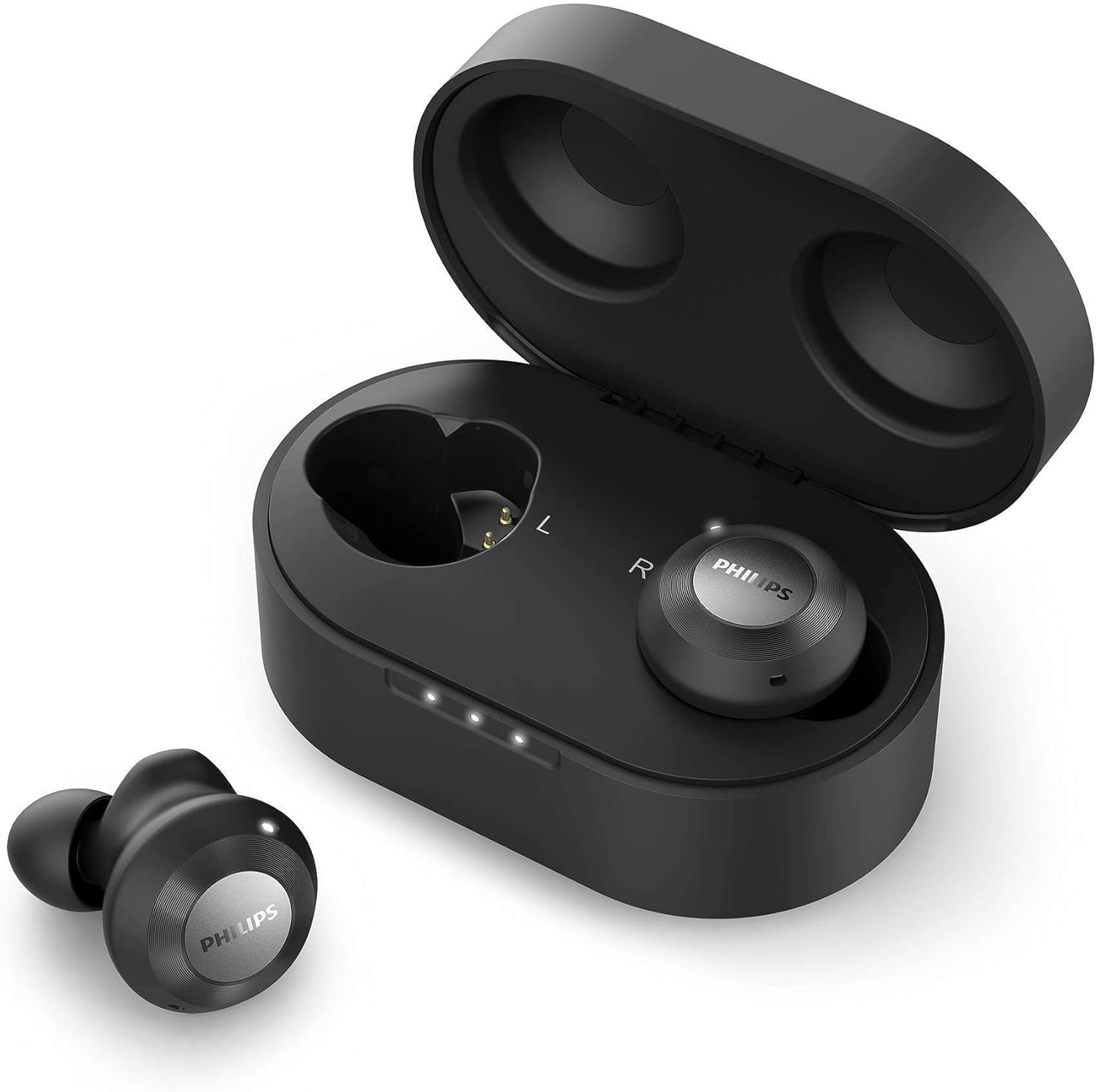 PHILIPS T8505BK/00 In-Ear Headphones Bluetooth Wireless (Hybrid Active Noise Canceling, Awareness Mode, Dual Mics, 13-Mm Neodymium Drivers, Quick Charge, Google Assistant) Black - 2020/2021 Model image number 5