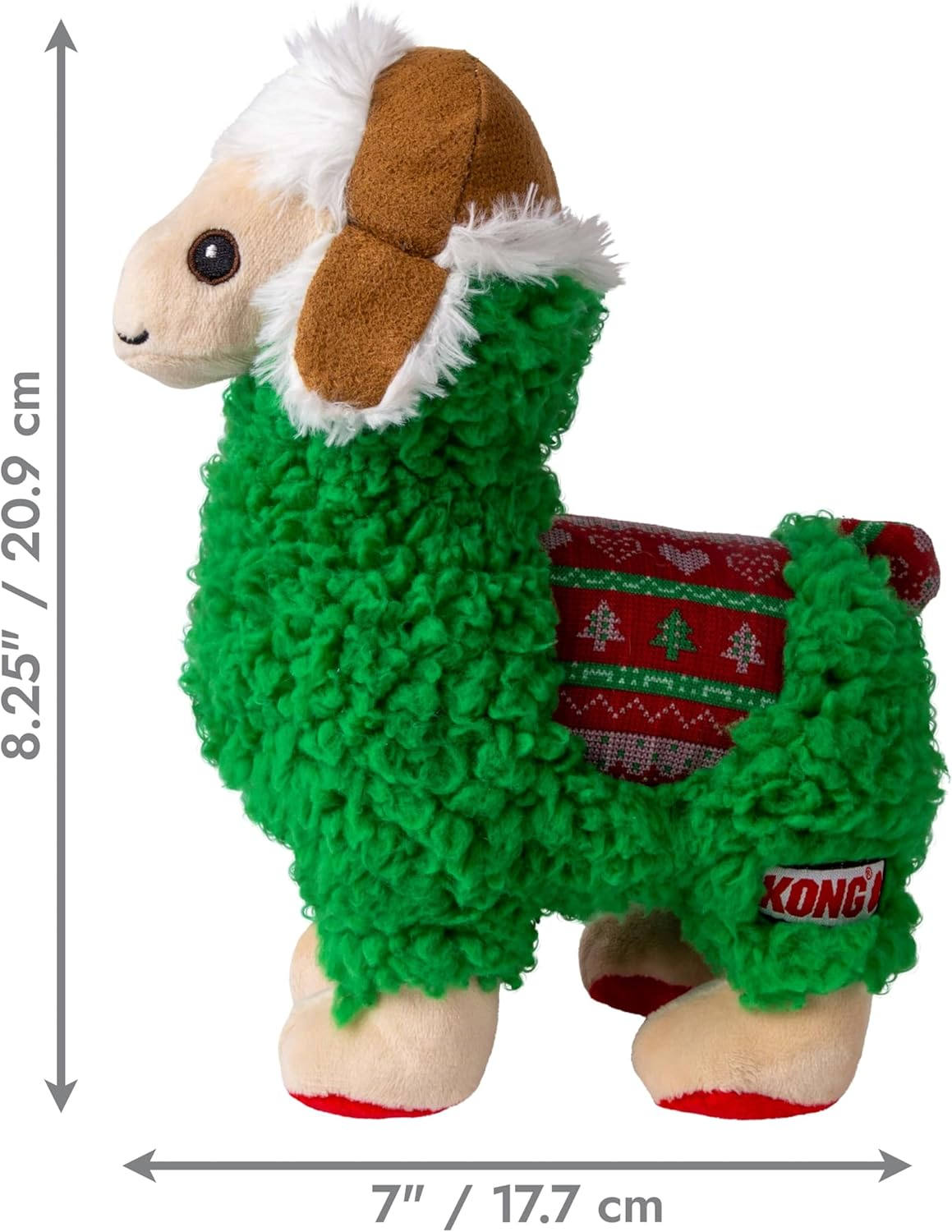 KONG - Christmas Llama - Plush Dog Toy - for Medium Dogs image number 2