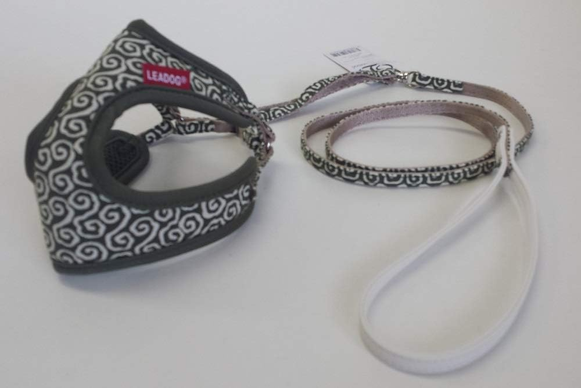 Lead Dog Collar, Arabesque Cat Harness Lead, Olive, Size SS