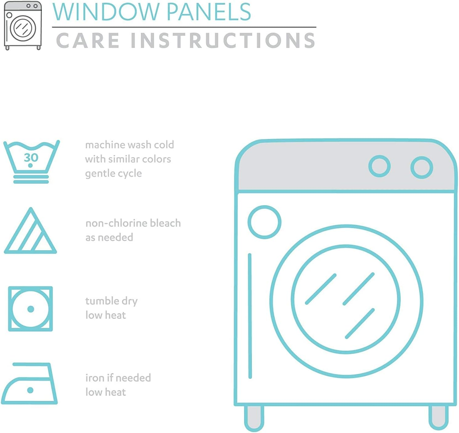 Lush Decor, Black Wilbur Stripe Light Filtering Window Curtain Panel Pair, 108" X 52", 52" W X 108" L