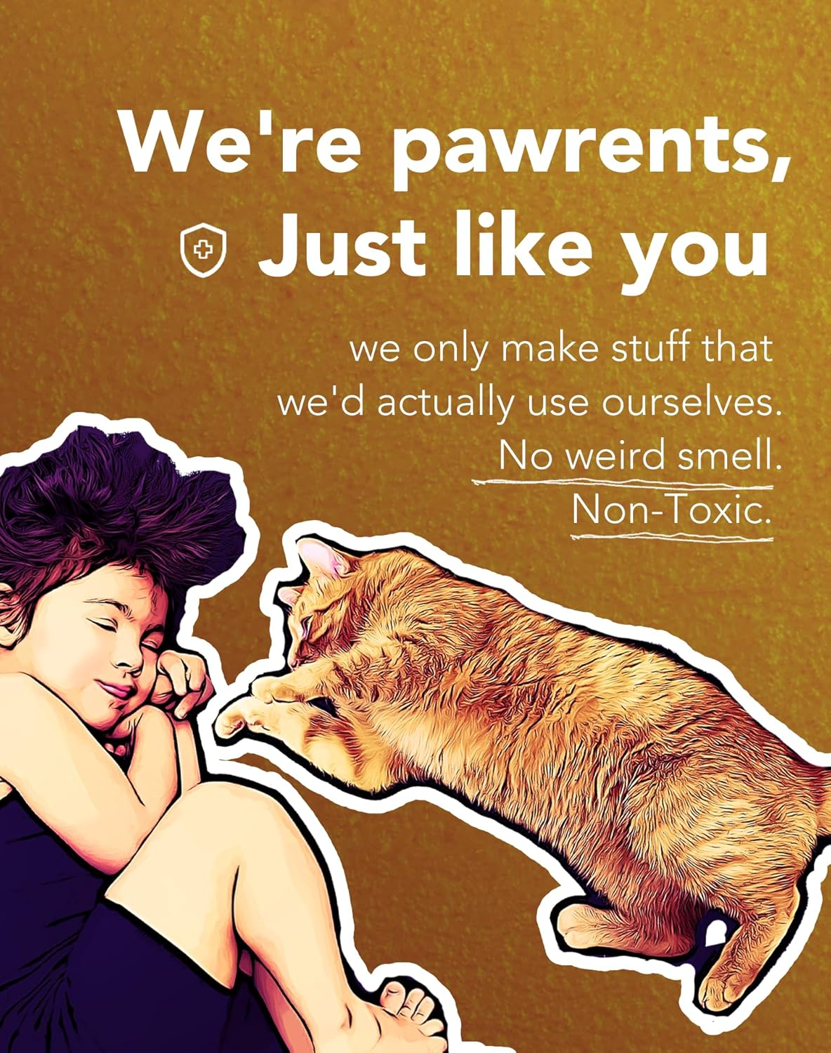 Lukamoo&reg; Cute Cat Litter Mat Large, 60 X 40 Cm, for Kitty Litter & Cute Cat Litter Box, Cat Accessories for Indoor Cats, Litter Trapping Mat (Melody) image number 3