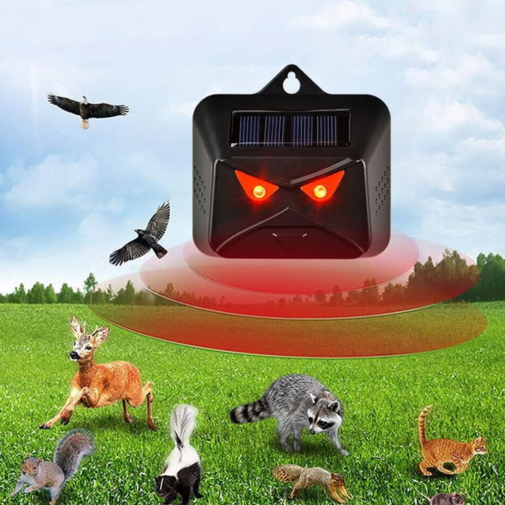 2 Pack Garden Solar Animal Repellent, Cat Repellent Fox Deterrents with Red LED Light, Raccoons, Deer, Motion Sensor Deterrent for Outdoor image number 5