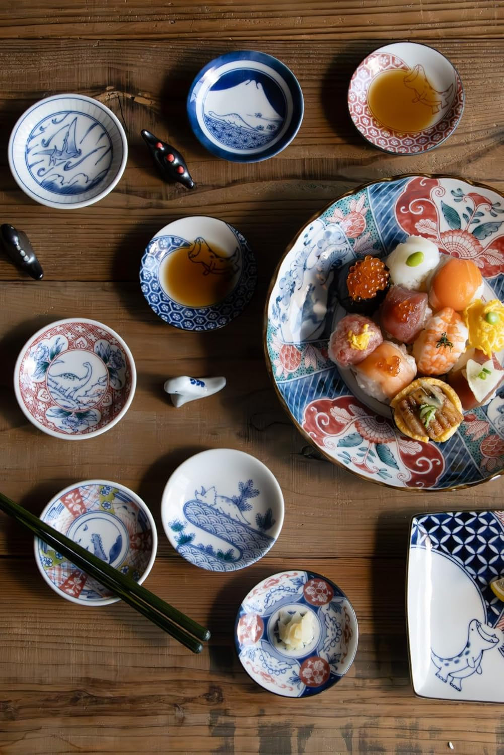 Awasaka EK88-K01 Edokko Dinosaur Shozuiryu Rectangular Plate, 5.3 X 9.3 X 0.8 Inches (135 X 235 X 20 Mm)