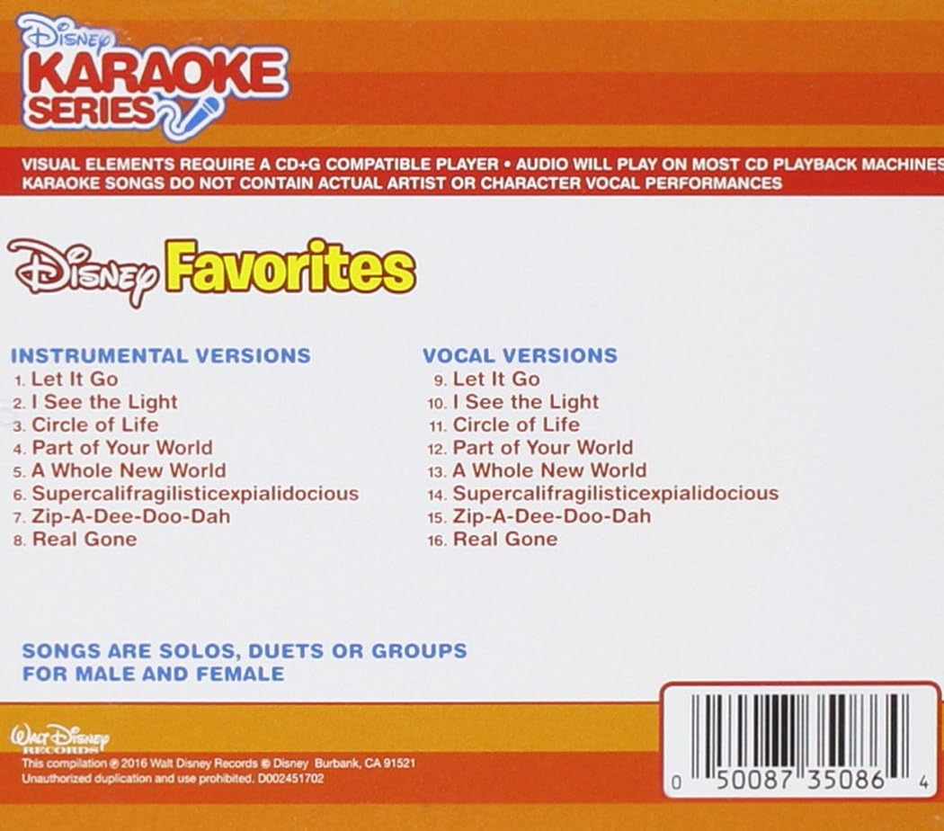 Disney Karaoke Series: Disney Favorites / Various