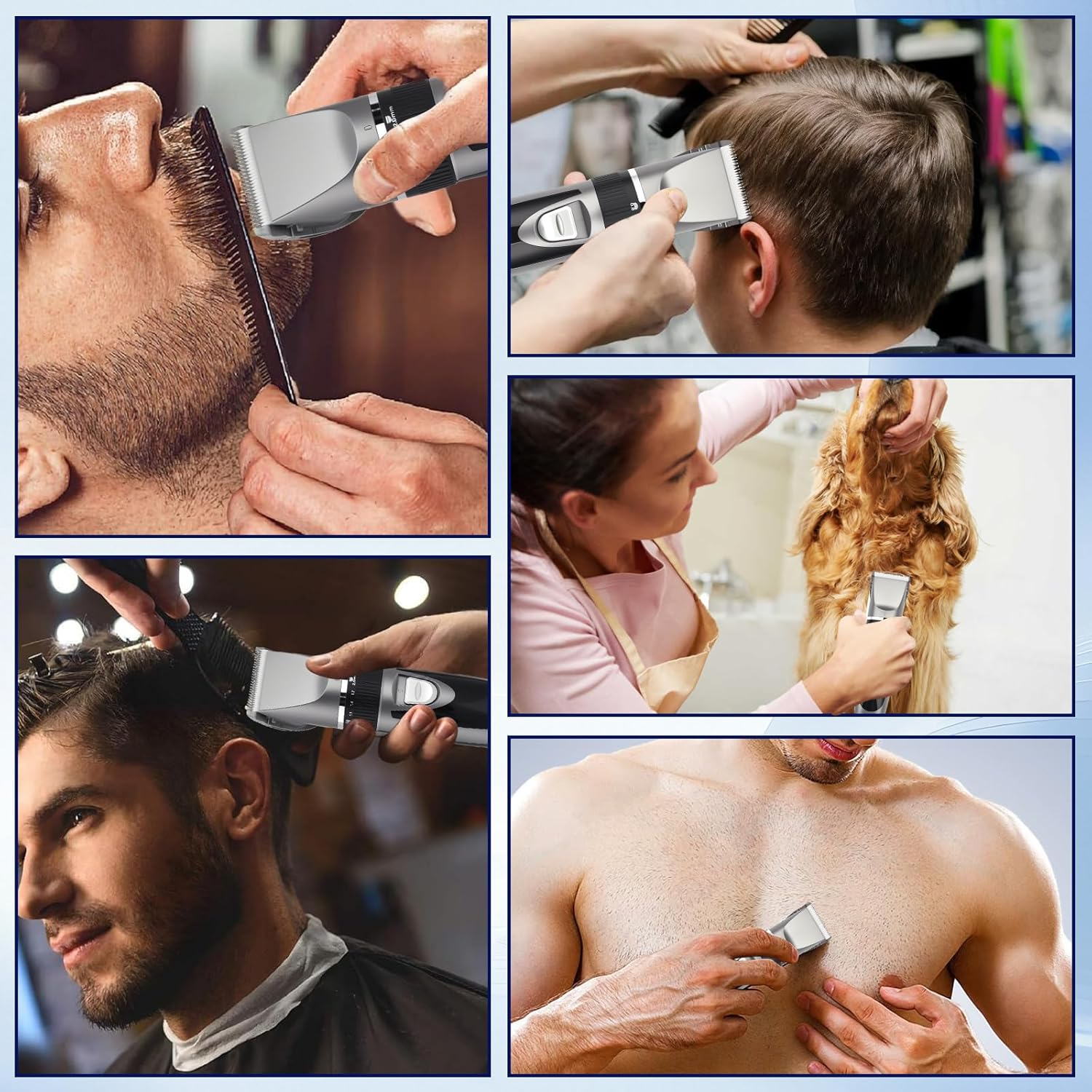 Otraki Hair Trimmer, Beard Trimmer Men'S Professional, Razor Men'S Electric Wireless Hair Trimmer Set for Men, Children image number 6