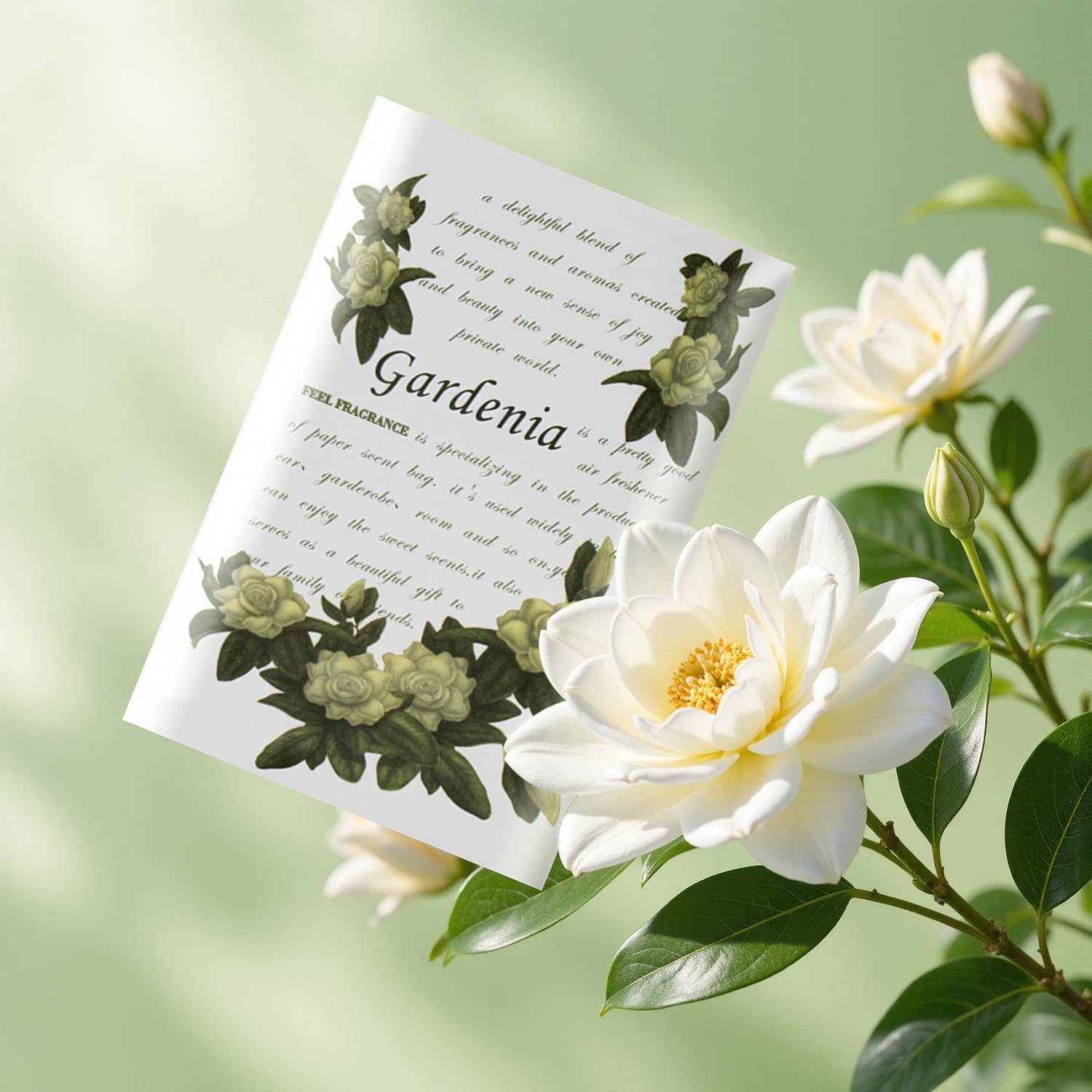 Scented Sachet for Drawers and Closets - Sachet Bags, Lot of 12 (Gardenia) - Cotton image number 3