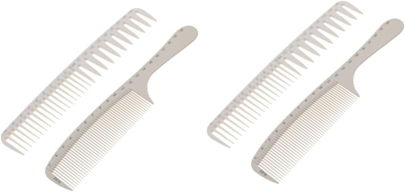 MERRYHAPY 4Pcs Professional Hair Combs for Men Precision Ruler Combs for Braiding Heat for Thick Hair