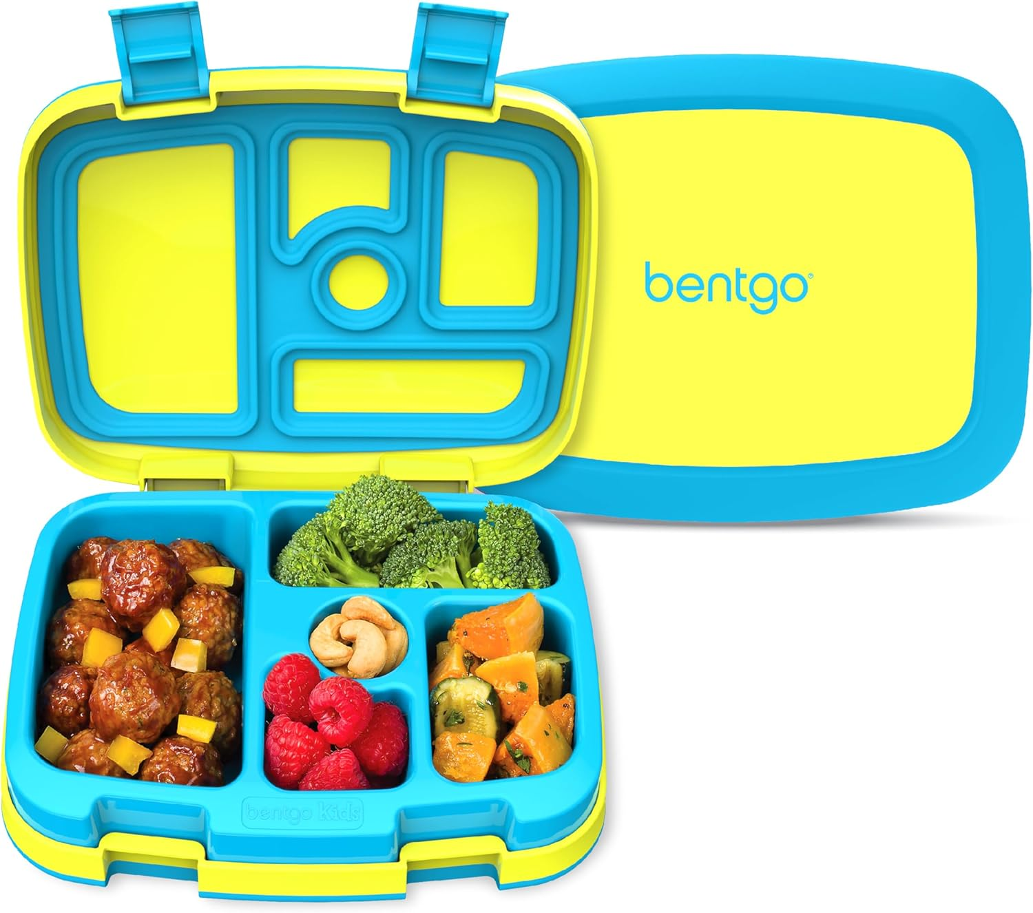 (Orange) - Bentgo Kids Brights - Leak-Proof, 5-Compartment Bento-Style Kids Lunch Box - Ideal Portion Sizes for Ages 3 to 7 - Bpa-Free and Food-Safe Materials (Orange)