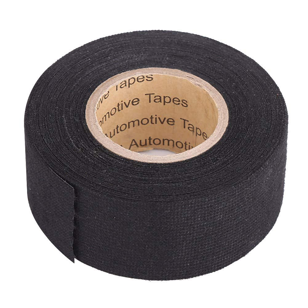 Black Electrical Tape, Automotive Wiring Harness Tape, Self Adhesive Wire Loom Tape, Heat Resistant Tape for Protection Insulation Cable Fixed(32Mm*15M) image number 2