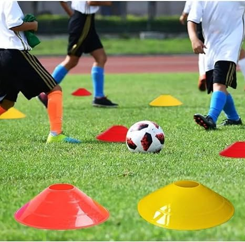 Agility Field Cones, 12 Pcs Soccer Markers Disc with Net Bag, Field Marker Sport Training Cones, Pro Disc Cones for Training Football, Low Profile Field Markers Kids and Adults image number 1