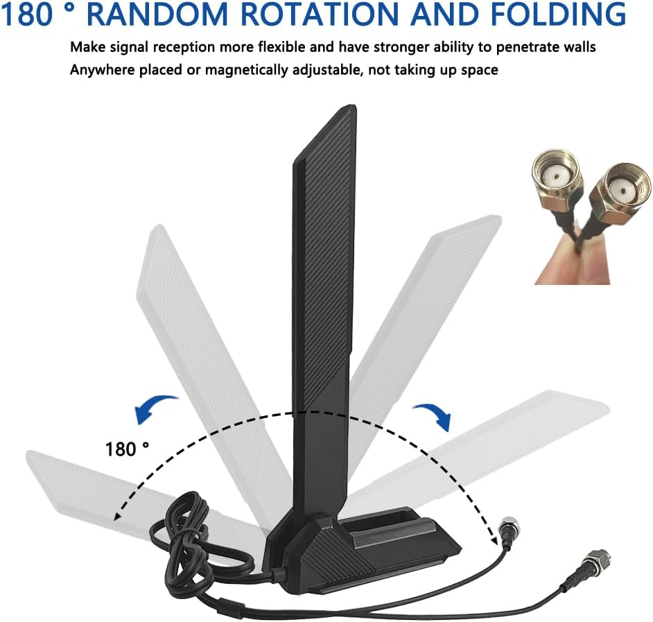 HSSDTECH Wifi 6 6E PC Desktop Computer/Expandable Router for MSI MAG B760 B650 B650 X670E Z590 Z690 Z790 Tomahawk MPG Z790 Meg X570 MEG Z590 Z690 PRO X670-P PRO RP-SMA Wifi Cable Antenna Cable Wire image number 1