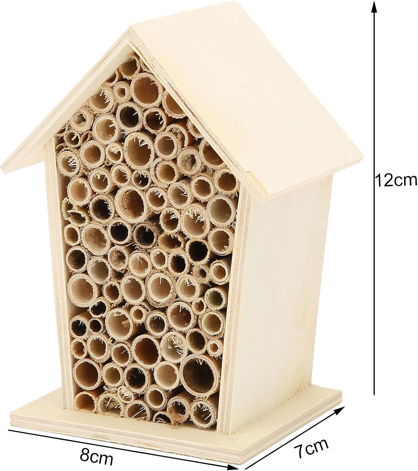 Animalshelter Bee House Hotel & Shelter with Handmade Elderberry Wood Bee Hive, Attracts Peaceful Pollinators for Enhancing Garden Productivity image number 5