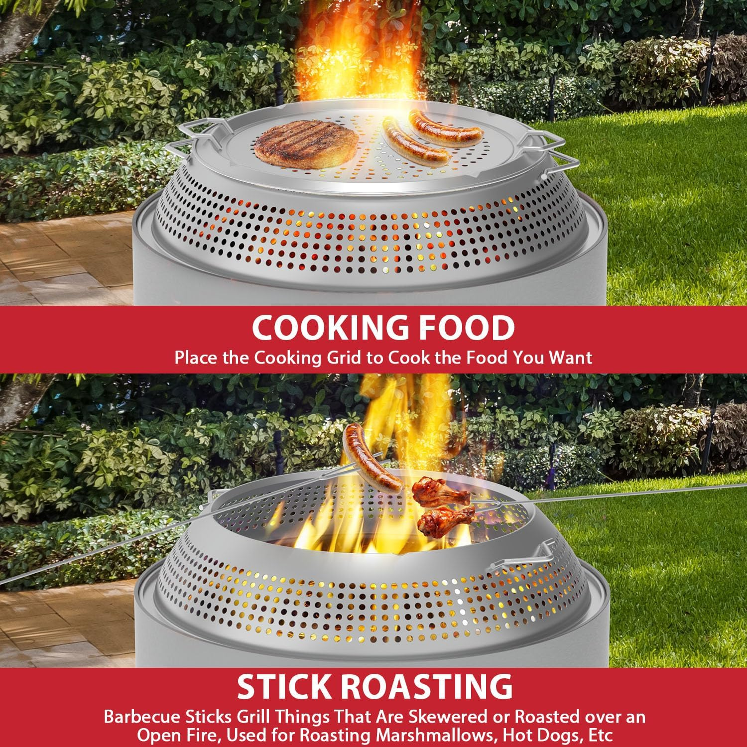 Stainless Steel Fire Pit Spark Protector Screen Mesh Protective Spark Screen (For Solo Stove Bonfire 19.5 Inch) image number 2