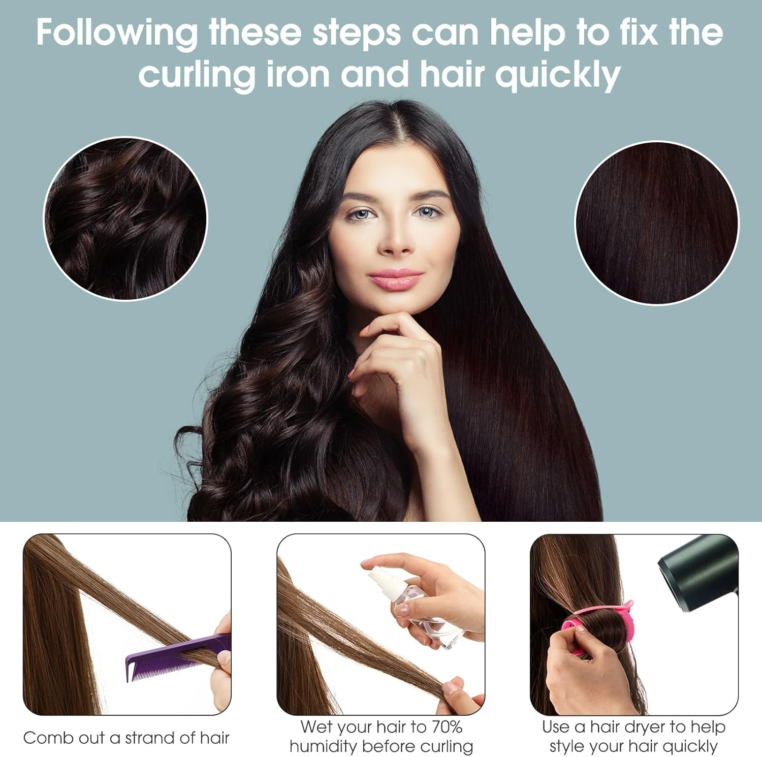 WILLBOND 65 Pieces Magnetic Rollers Plastic Rollers Hair Curlers Set 4 Sizes for Long Medium Short Hair, Duck Clips Hairnet Hairdressing Styling Tool (Pink) - Green image number 6