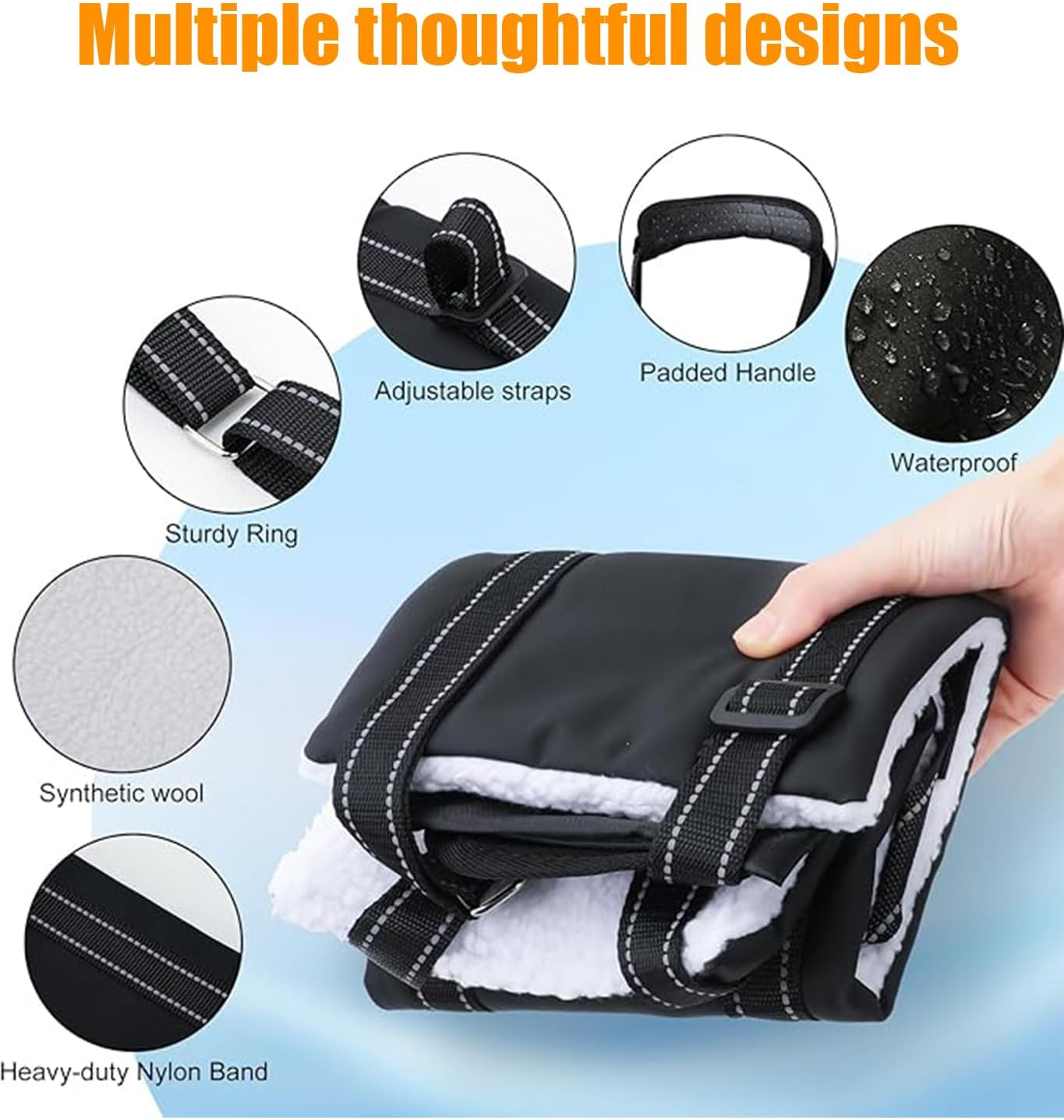 Dog Sling for Dogs Hind Leg Support, Pet Lift Harness for Rear - End Support to Help Lift Pet'S Rear, Assist the Pet Who Are Senior, Injured, Disabled or after Surgery (M) image number 6