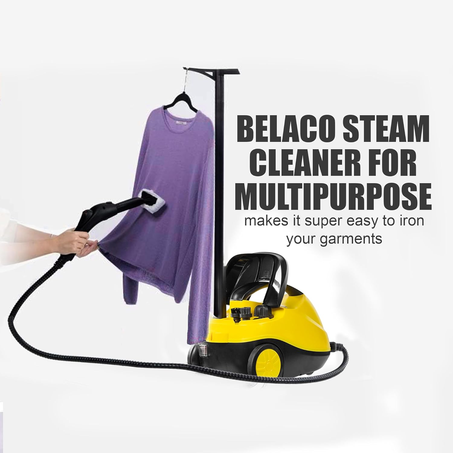 Belaco Steam Cleaner, Steam Mop, Steam Cleaner Handheld, Multipurpose 4 Bar 2000W, 1.7L Boiler Capacity, 13 Accessories for Floor, Window, Carpet, Kitchen, Bathroom Stain Removal, 3M Long Power Cord image number 2