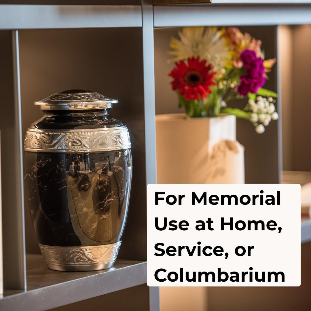GR8 Great Keepsakes Black Marble Urn with 4 Small Urns for Cremation Ashes Keepsake - Urns for Adult Male, Urns for Human Ashes Adult Female, Decorative Urns, Urn, Cremation Urn Human Ashes, Urns image number 2
