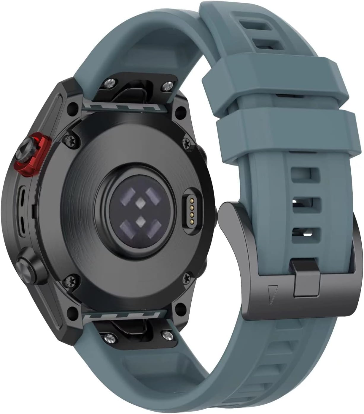 FTRONGRT 22 Mm Watch Strap Compatible with Garmin Epix Gen 2, Soft Silicone Strap, Replacement Strap for Garmin Epix Gen 2. - Black image number 3