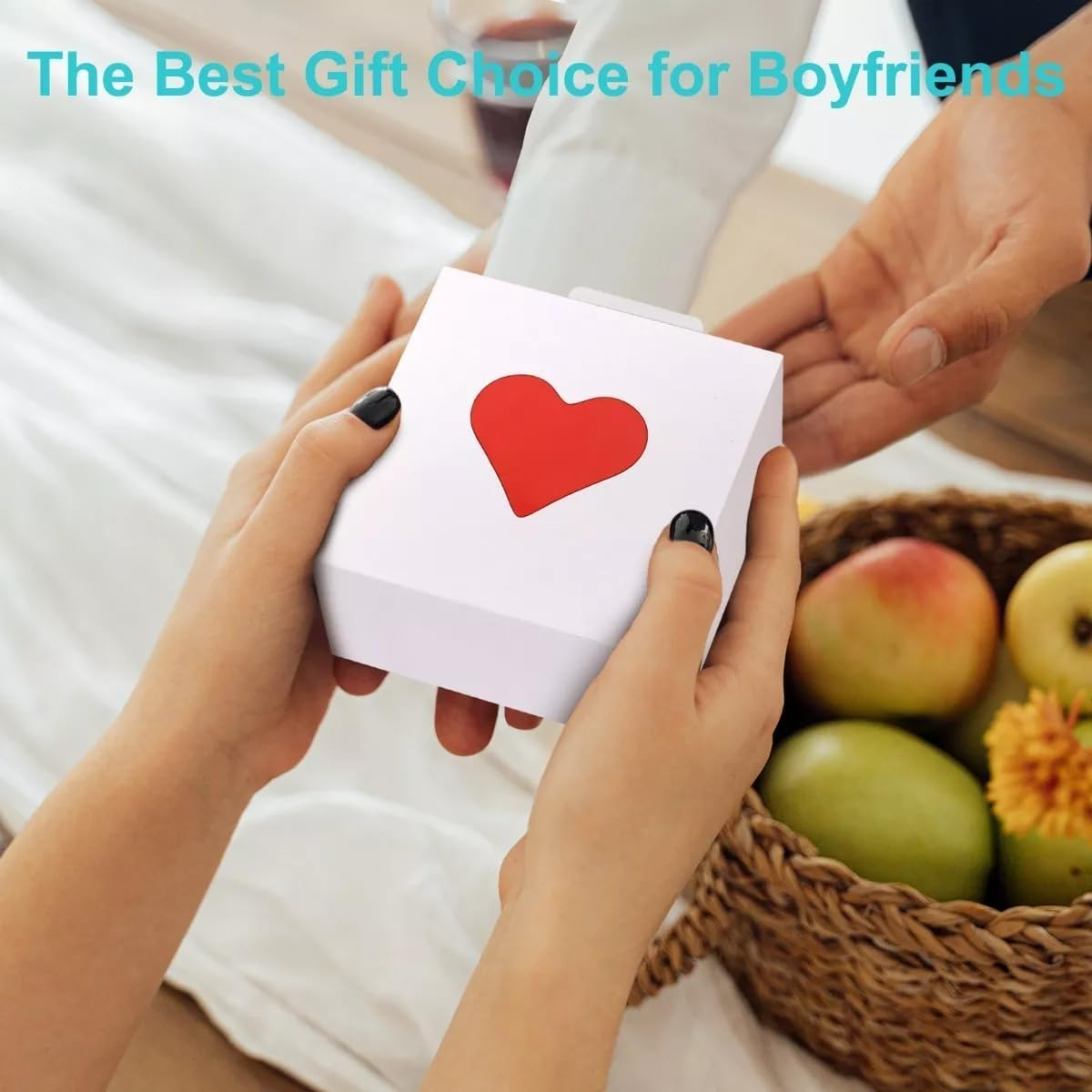 GOWENIC Wireless Earbuds, Wireless Bluetooth Headphones with Stereo Sound with Noise Cancellation, Heart-Shaped Design and 3 Pairs of Headphones