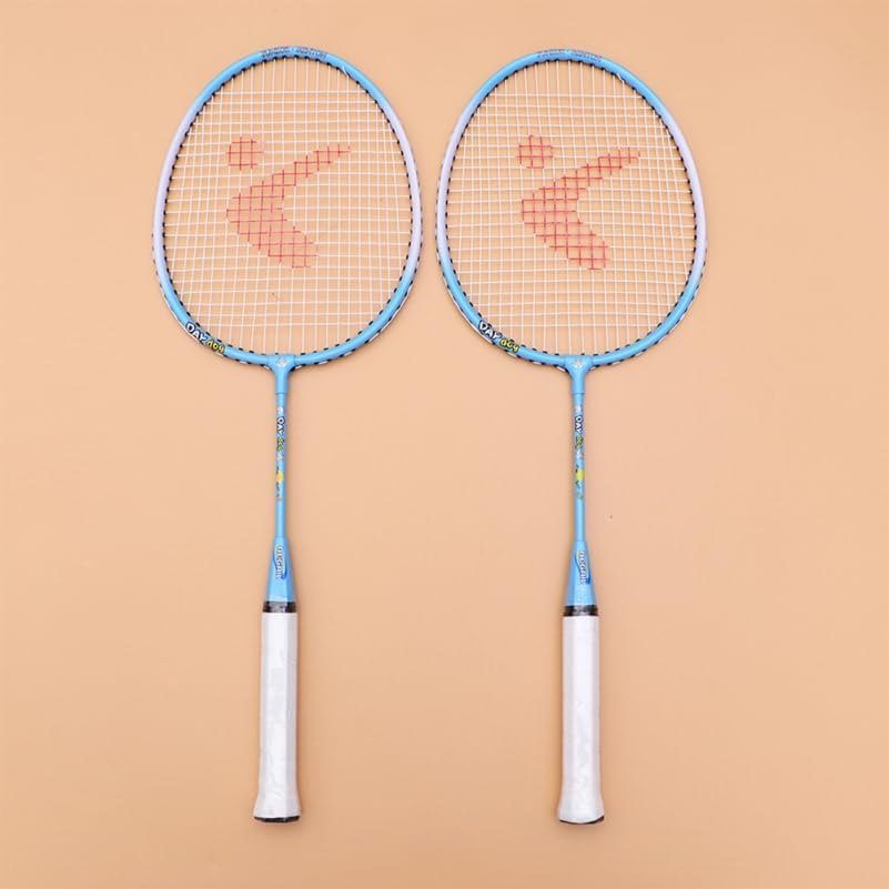 Kids Badminton Racket Set Aluminium Alloy Lightweight Cartoon Design Training Rackets for Children Outdoor Exercise Practice image number 2