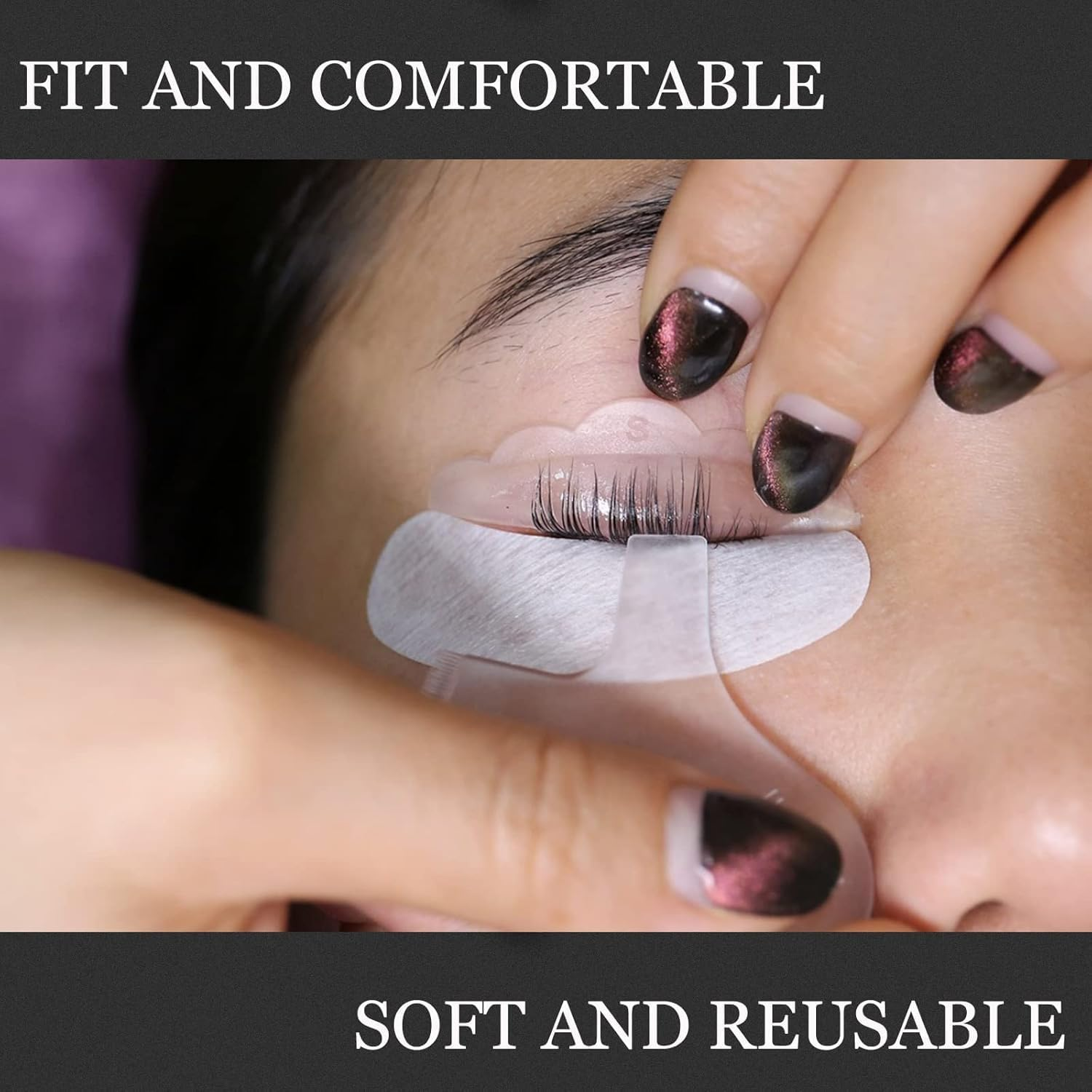 Libeauty Lash Lift Pads, 6 Pcs Self-Adhesive Shields for Lash Perm Kit Reusable Soft Eyelash Lifting Rod Makeup Beauty Tool image number 2