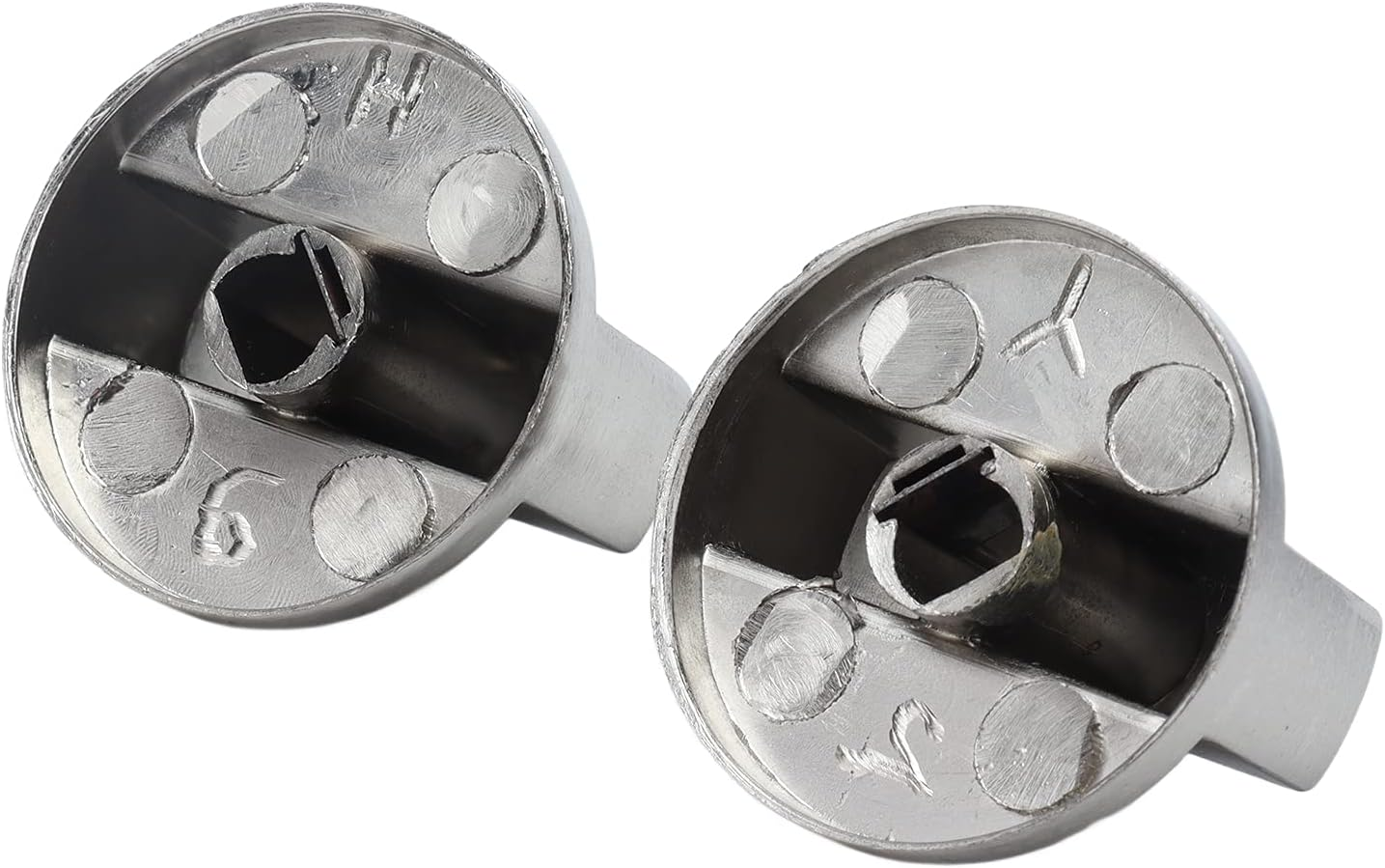 Cryfokt Zinc Alloy Replacement Control Knob, 6 Pieces for Gas Stove, Microwave Oven, Exquisite Workmanship for All Brand Models (45&deg; Switch) image number 2