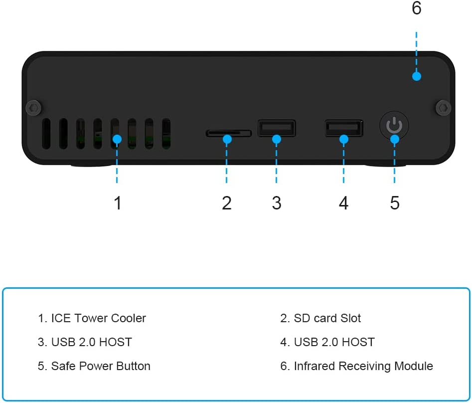 Geeekpi Deskpi Pro V2 2.5'' SATA HDD/SSD NAS Storage Kit, Set-Top Box for Raspberry Pi with ICE Tower Cooler & Power Supply for Raspberry Pi 4 Model B (NOT Include Raspberry Pi Board) image number 5