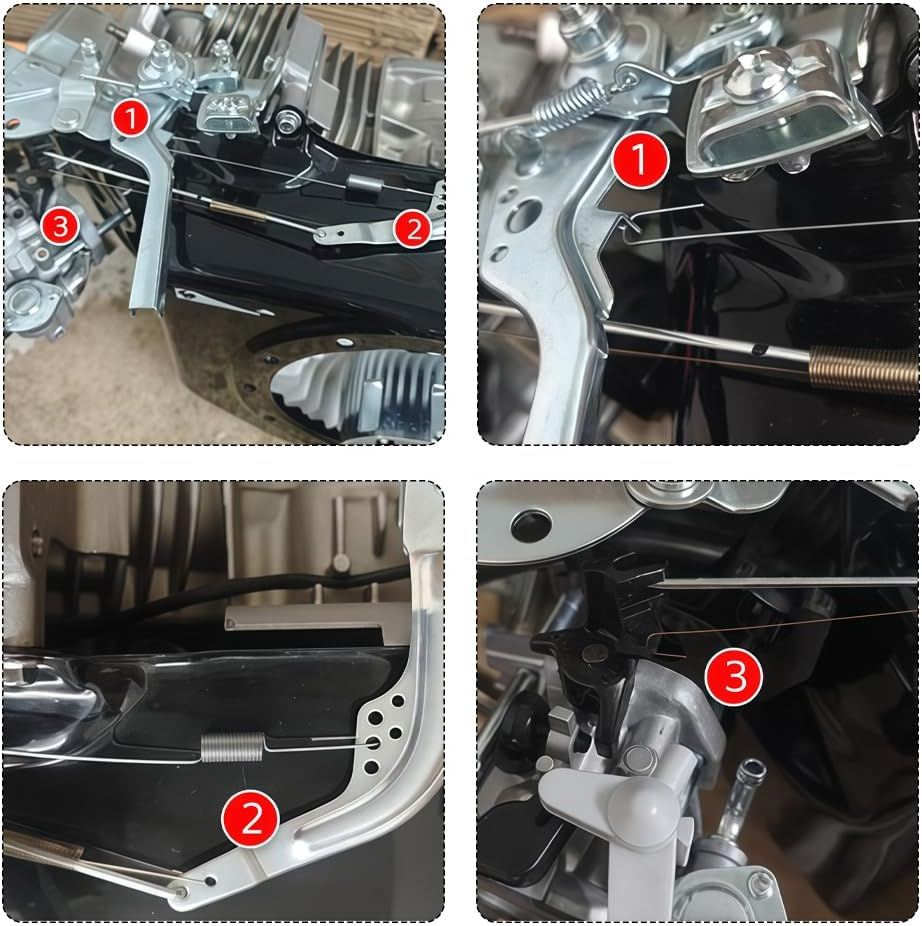 Throttle Return Spring Kit Carburetor Spring Classification Governor Connecting Rod Speed Control Spring Adjusting Lever Spring Rod for GX140 GX160 Gx200 Carburetor image number 2