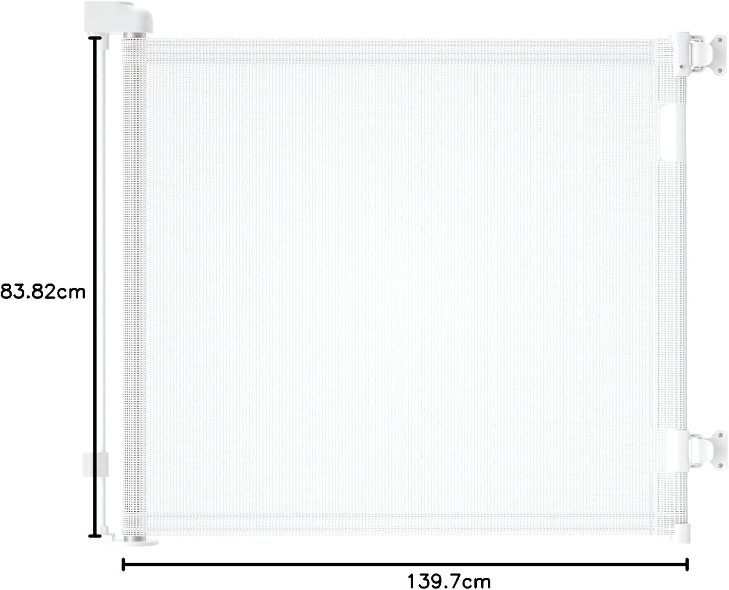 Veraste Retractable Baby Gate,Mesh Baby Gate or Mesh Dog Gate,33" Tall,Extends up to 55" Wide,Child Safety Gate for Doorways, Stairs, Hallways, Indoor/Outdoor（White,33"X55"