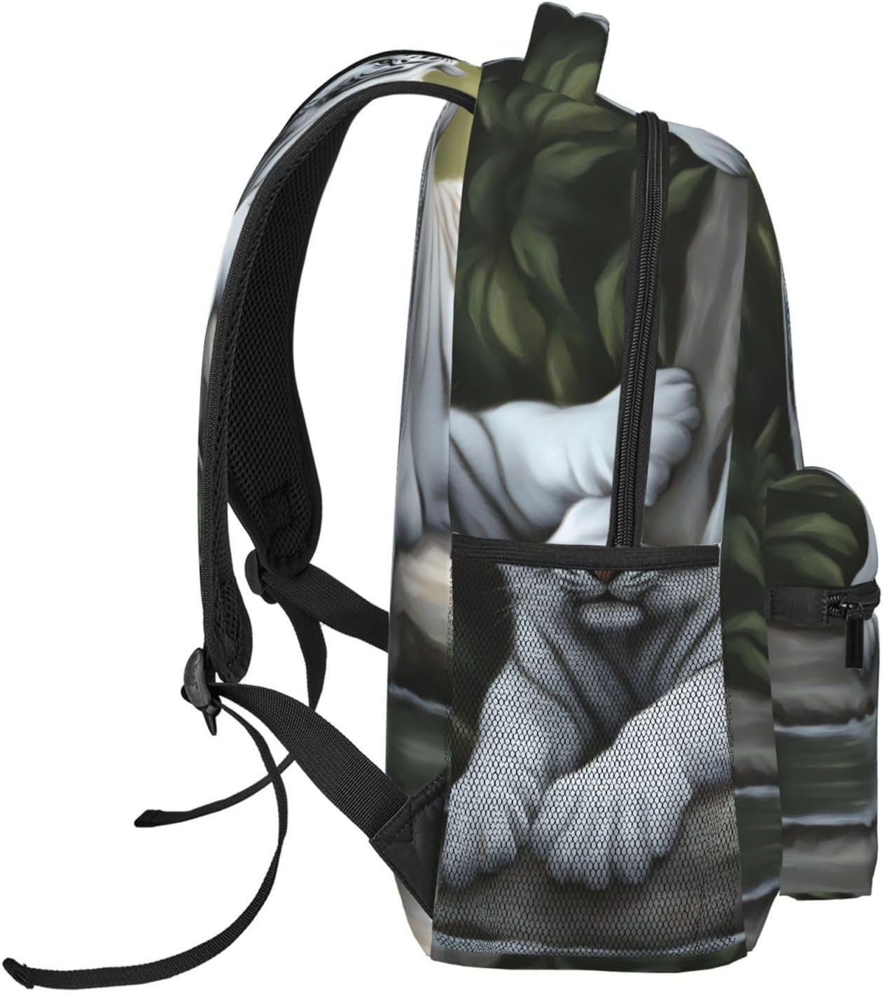 SSIULUS White Tiger Print Versatile Daypack Laptop Backpack &Acirc;&euro;&ldquo; Stylish Casual Travel Bag for All Your Needs, Black, One Size, Daypack Backpacks image number 5