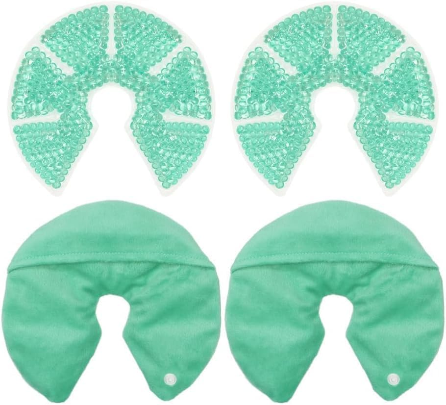 Breast Therapy Pads, Hot Cold Breastfeeding Gel Pads, Breastfeeding Essentials and Postpartum Recovery, Nursing Breast Pads Pain Relief for Mastitis, Engorgement,Boost Milk Let-Down & Production image number 3