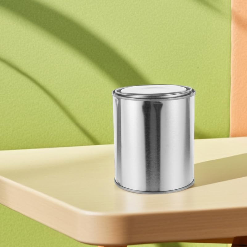 LALAFINA 2Pcs Metal Paint Cans with Lids, 2L Thickened Empty Paint Storage Cans for Laboratory Sampling Oil and Industrial Use image number 1