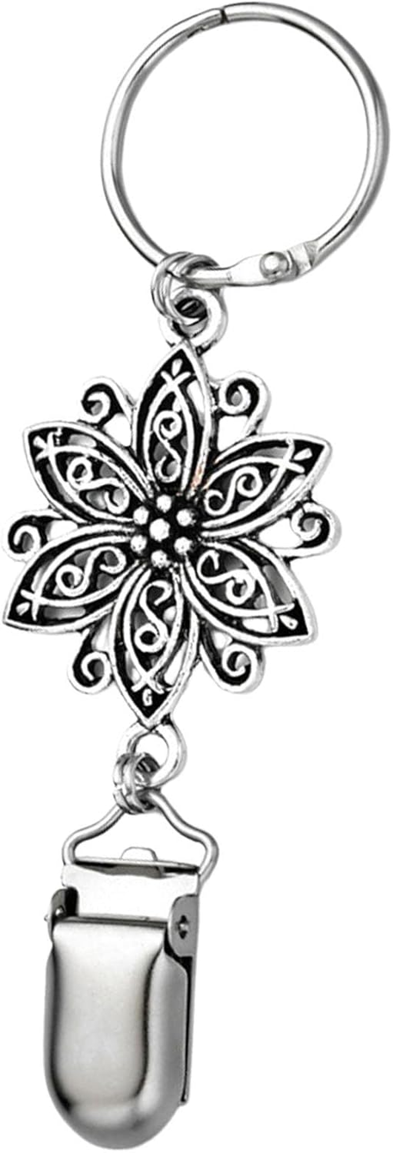 Travel Hat Clips - Alloy Hat Clip for Travel Bag | Top Tote Luggage Hat Clip, Multifunctional Duckbill Hat Clip, Travel Hat Clip for Kids Adults Outdoor Travel Accessory Cart-Au - Alloy Flower image number 5