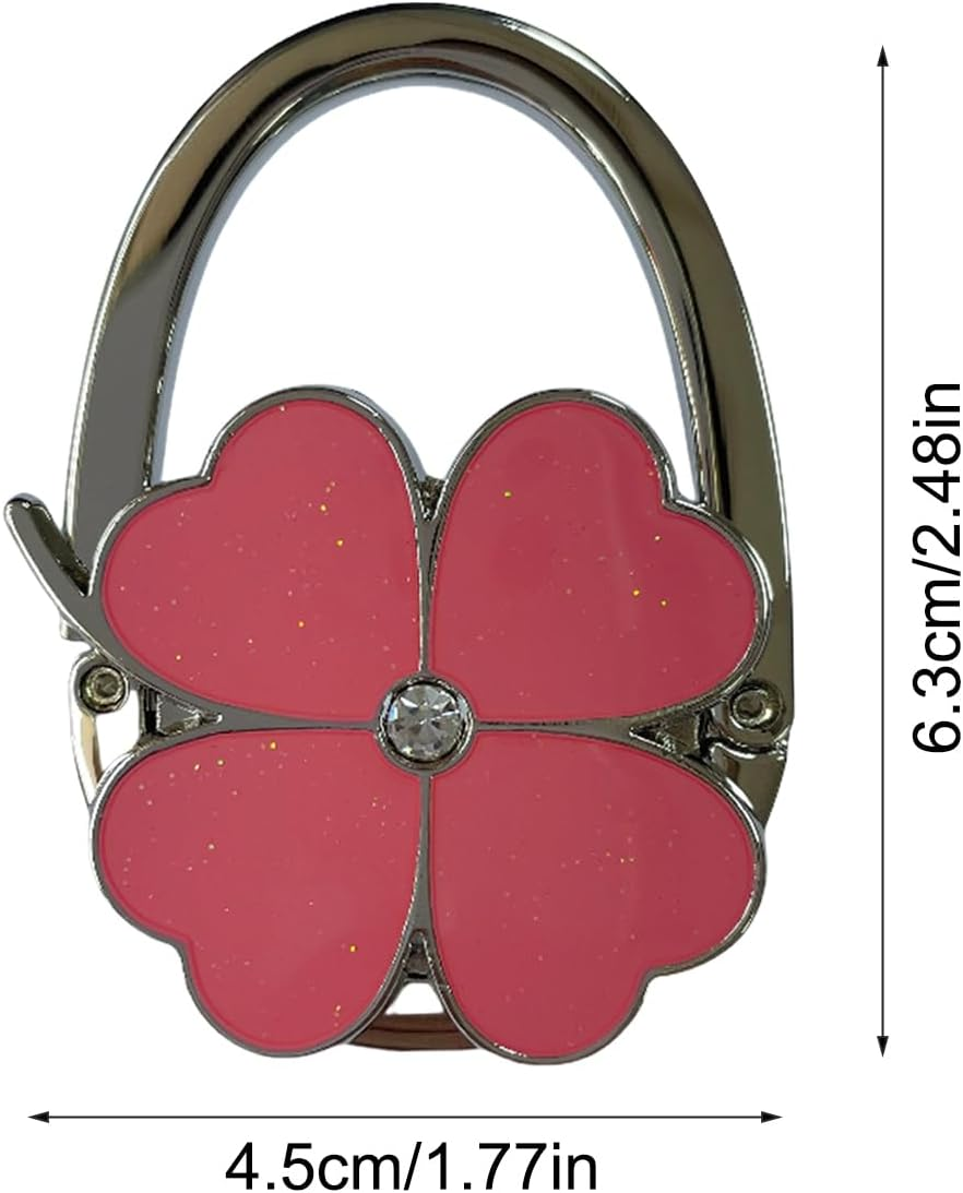 Bag Holder for Table, Purse Holder for Table | Four Purse Clips Designed in Clover - Pocket Holder, Handbag Organizers, Desk Bag Hanger For image number 6