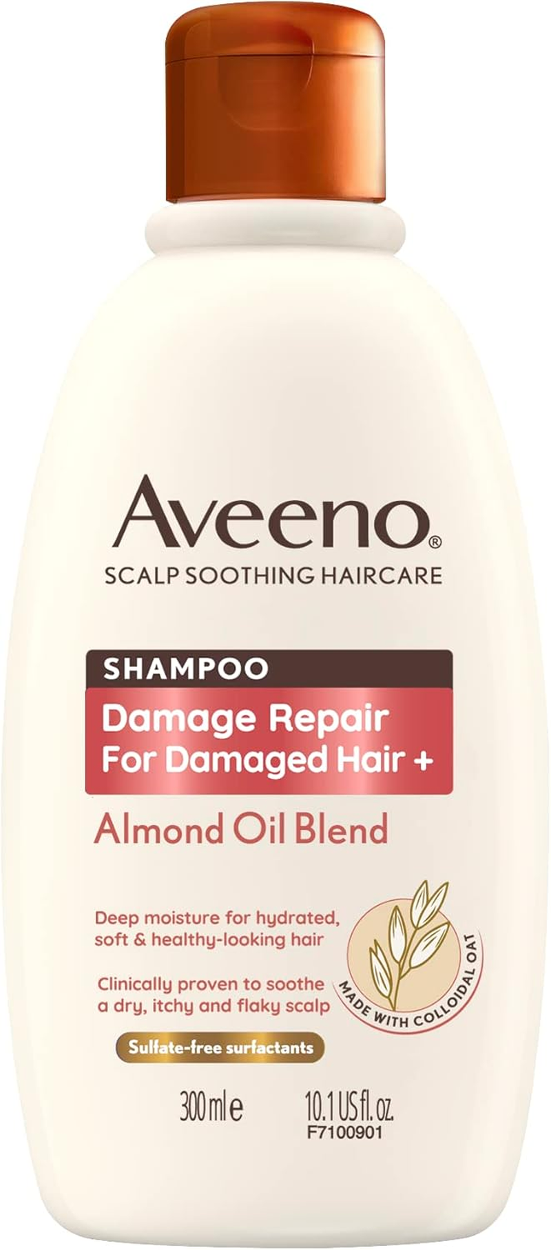 Aveeno Damage Repair Almond Oil Scalp Soothing Shampoo for Damaged Hair 300Ml image number 3