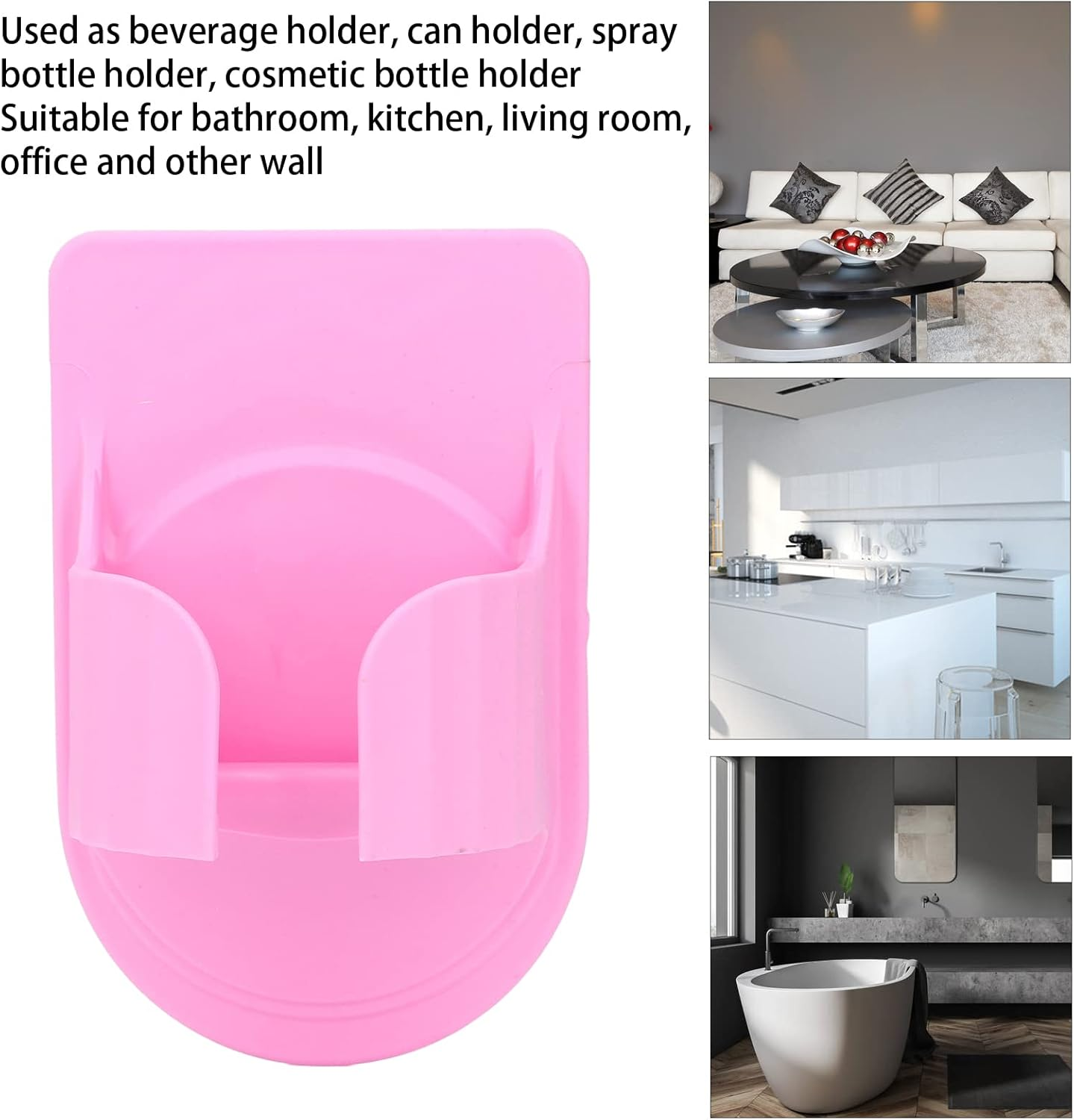 Shower Beer Holder, Flat Appearance TPR Material Drink Holder for Kitchens for Bathroom image number 1