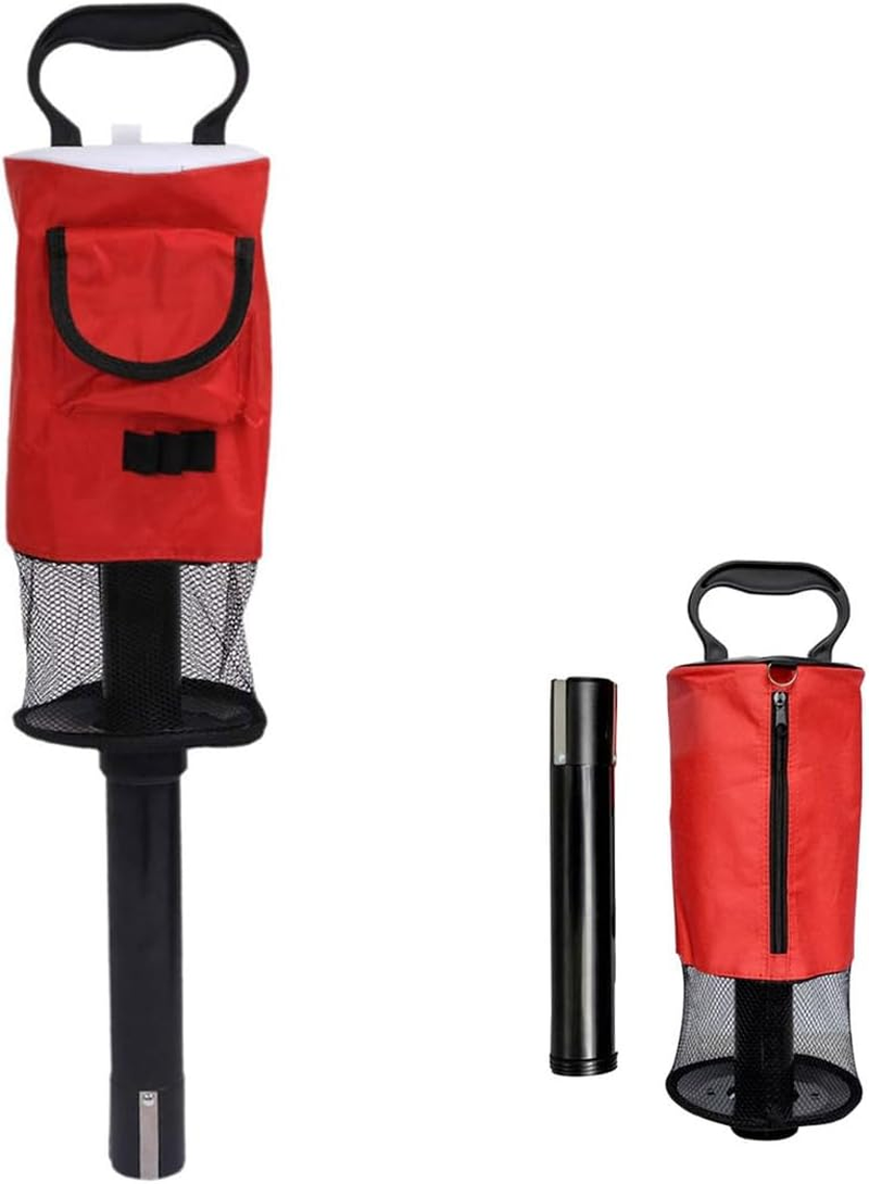 AIMALL Golf Ball Retriever Bag with Detachable Tube, Convenient Storage for 70 Balls, Easy Assembly & Disassembly, Portable Golf Accessory, Dimensions 29.53X6.3 Inches