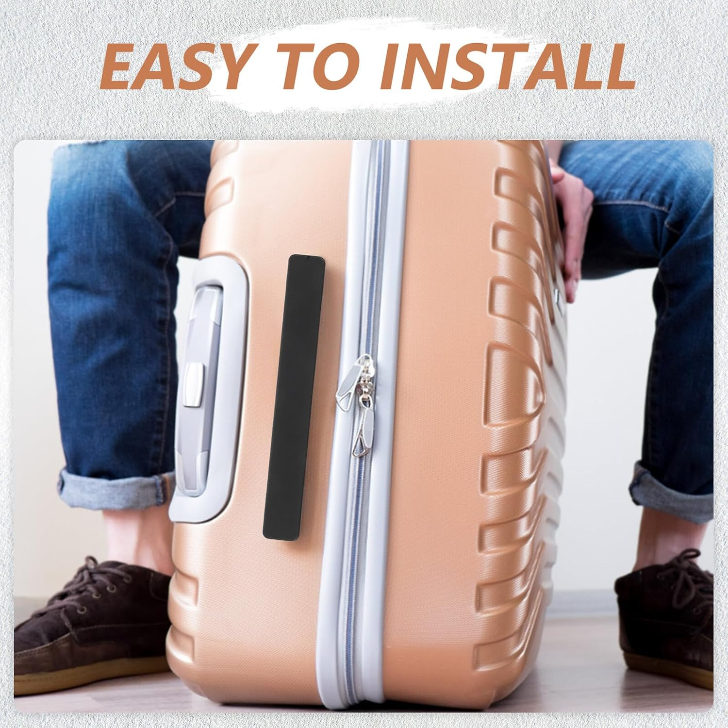 KAJNBN 2Pcs Black Plastic Suitcase Handles Replacement Sturdy Luggage Carry Handle Parts for Travel Suitcases Plastic Luggage Pulls Repair Accessories image number 1