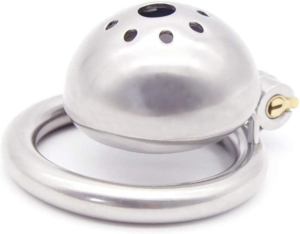 Beauty7 Men'S Stainless Steel Chastity Belt Chastity Device Penis Cage Cock Cage Men Locked Penis Chastity - Size: M